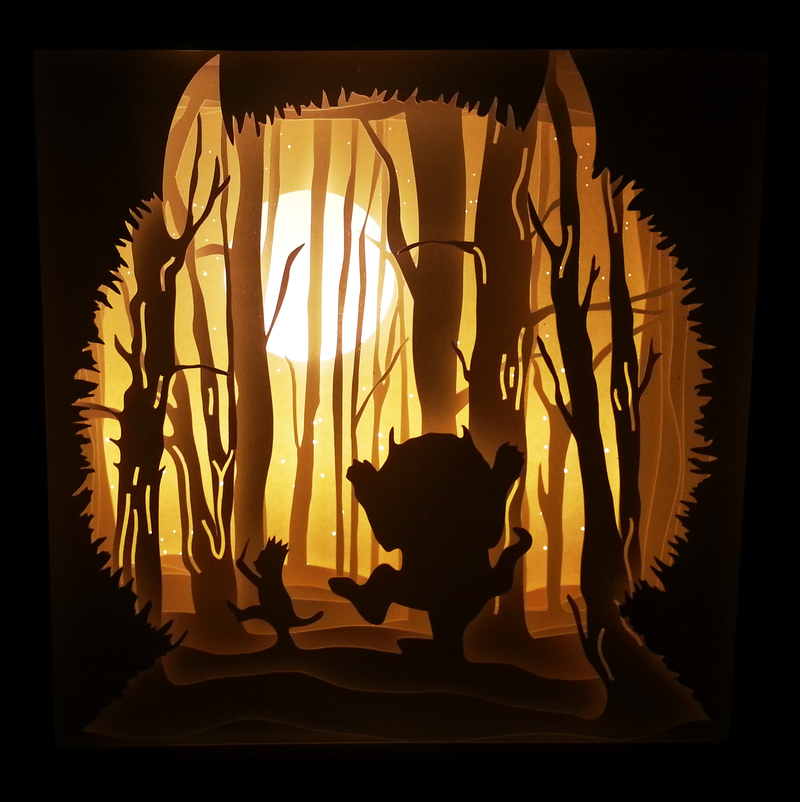 Where The Wild Things Are Paper Cut Light Box